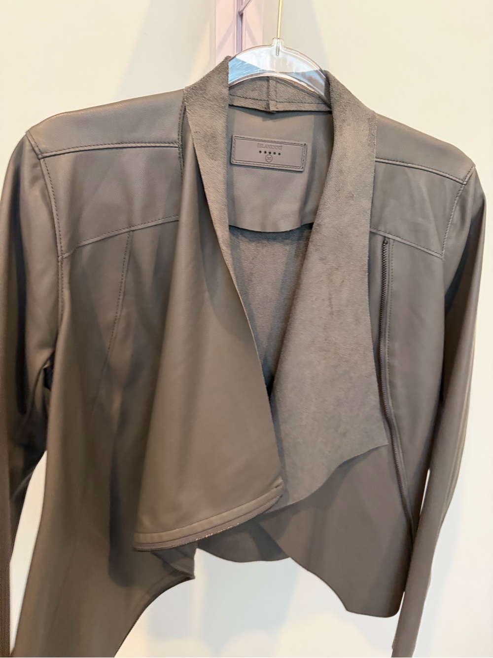 Women’s Gray Faux Leather Jacket